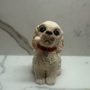 VTG 1992 Stone Critters Cocker Spaniel Pup with Bone SC-443